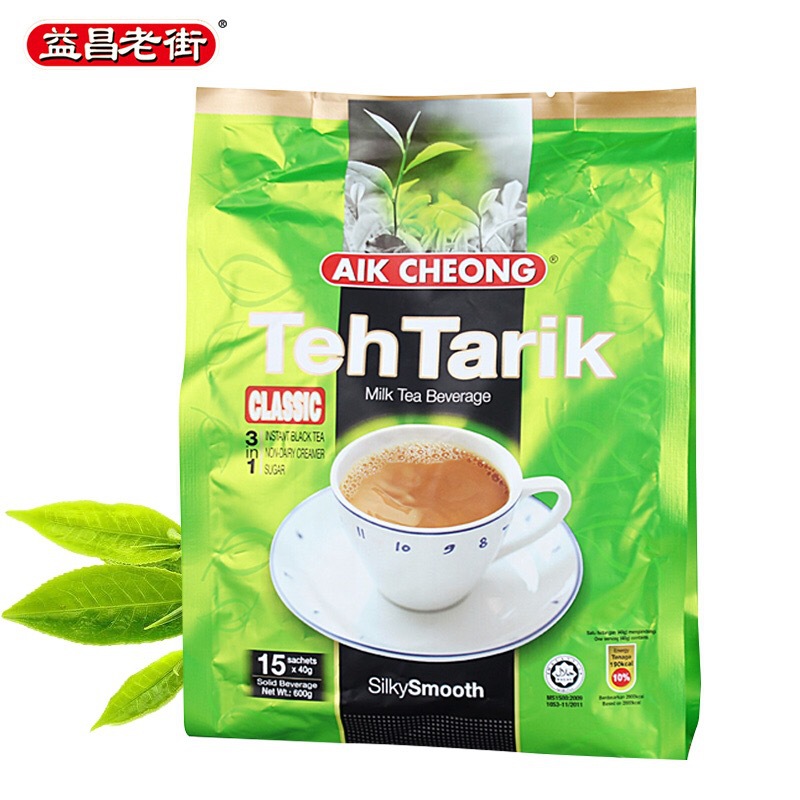 益昌老街奶茶15小包600g香滑原味奶茶马来西亚进口三合一速溶奶茶